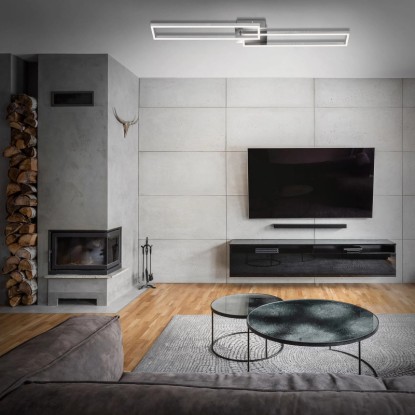 Briloner LED stenska in stropna svetilka z daljinskim upravljalnikom aluminij