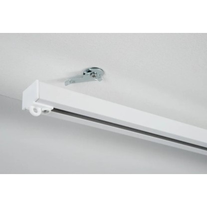 Gardinia Komplet aluminijastih vodil za zavese LUNA 1-kanalno Bela 160 cm