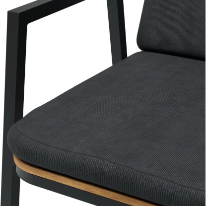 Vrtni stol Olary 69,5 cm x 60 cm x 86 cm Akacijev les Temno siva