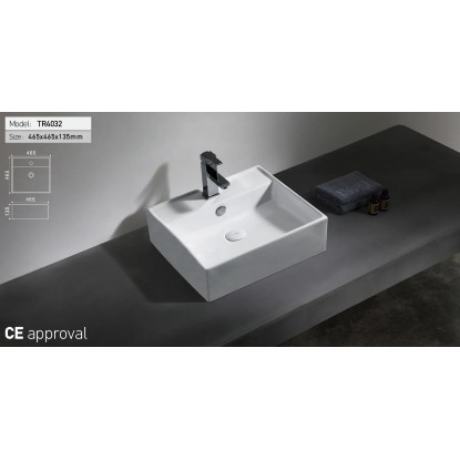 Uptrend Nasadni umivalnik Medusa XL 46 kvadratni bel