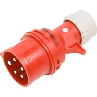 CEE Fazni pretvornik 5-polni IP44 16 A Rdeča