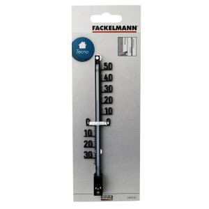 Fackelmann Termometer Tecno zunanji/notranji 160 mm črn