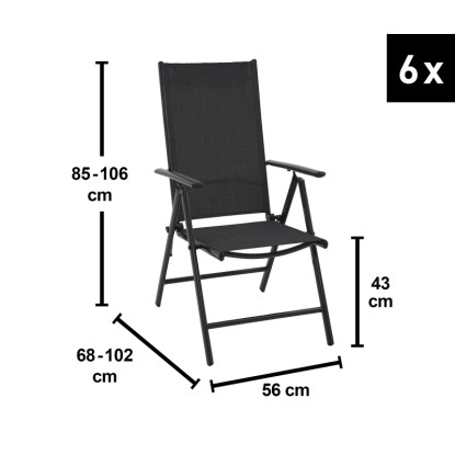 Sedežna garnitura Townsville 8-delna aluminij antracit