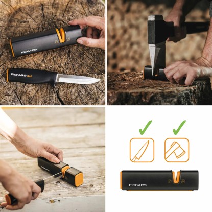 Fiskars Brusilnik za sekire in nože XsharpTM s posebno keramično brusilno glavo