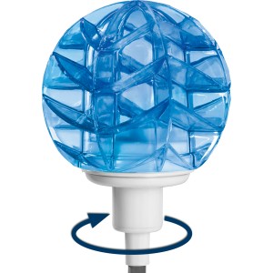 LED solarna vbodna svetilka Termoli z modrim okrasnim elementom