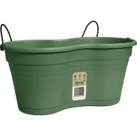 Florus Balkonsko cvetlično korito z držalom zeleno 37 cm