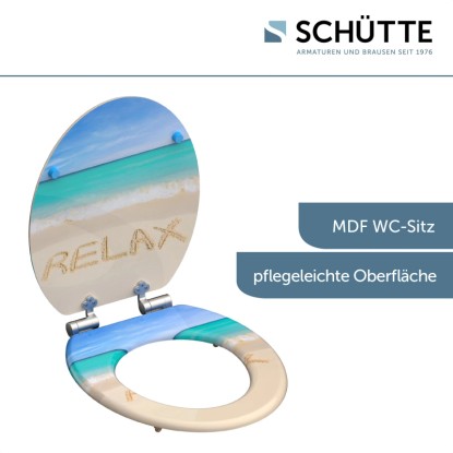 WC-deska Schütte Relax, leseno jedro, z avtomatskim spuščanjem