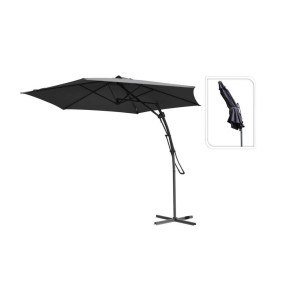 Konzolni senčnik temno siv šesterokoten Ø 300 cm