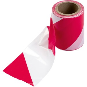 LUX-TOOLS Opozorilni trak rdeče-beli 50 m Classic