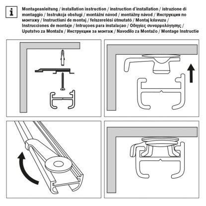 Gardinia Stropni nosilec za aluminijasto vodilo pocinkan 2 kosa
