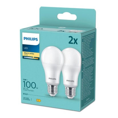 Philips LED sijalka 100 W, E27, 2.700 K, 2 kosa