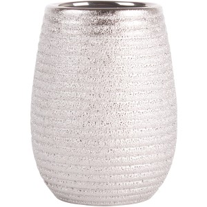 Lonček za zobne ščetke Oman keramika srebrna