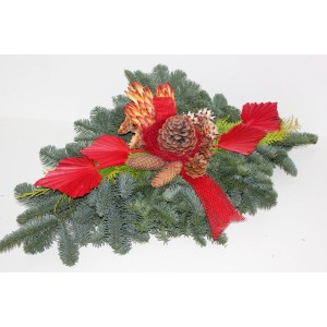 Nagrobni šopek Nobilis, pribl. 90 cm, rdeč