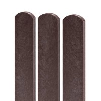 Cortinaplast PVC Ograjna letev polkrožna 78 mm x 21 mm x 2000 mm rjava