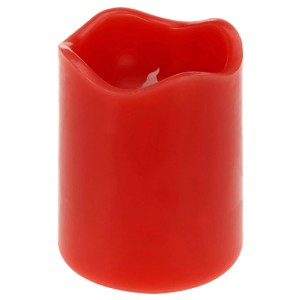 LED sveča Ø 7 cm x 9 cm rdeča