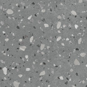 Talna ploščica Materia Terrazzo granitogres tem. siva mat kvadratna 60 x 60 cm