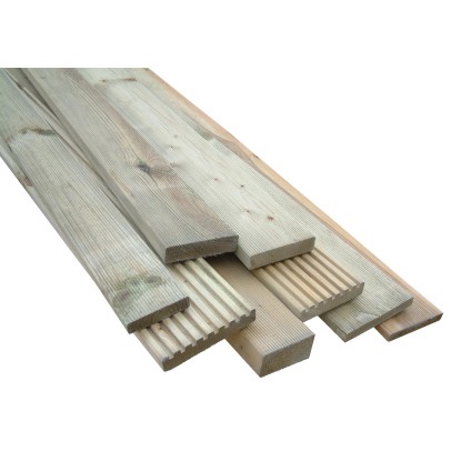 Terasna deska narebrena Zelena tlačno impregnirana 14,4 cm x 2,7 cm x 200 cm