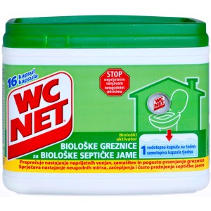 WC Net Biološki aktivator za greznice 16 kapsul