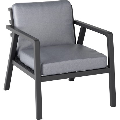 Sedežni in jedilni komplet Tamworth 4-delni aluminij antracitno siva