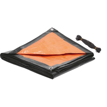Ponjava Tarp Ponjava z obročki Tarpaulin oranžno-siva 100 g/m² 3 x 4 m | OBI.si
