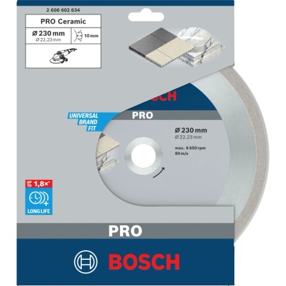 Bosch Diamantna rezalna plošča za keramiko Ø 230 mm x 2223 mm