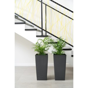 Cvetlični lonec Finezja Dluto 30 cm x 30 cm x 57 cm grafit