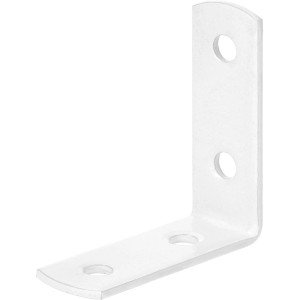 Vezni kotnik bel prašno lakiran 40 mm x 40 mm x 14 mm