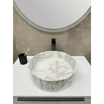 Aquaart Nadpultni keramični umivalnik Elena 410 mm x 410 mm x 125 mm