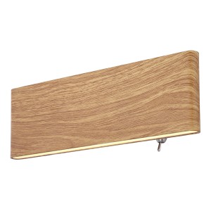 Globo Stenska LED-svetilka Siegfried videz lesa 22,5 x 8 cm