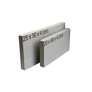 Domofire Šamotna opeka 25 cm x 50 cm x 4 cm svetlo bež