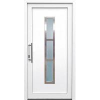 PVC vhodna vrata 110 cm x 210 cm K014 levo bela