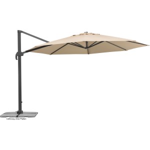 Schneider Senčnik Ø 400 cm naraven z ročnim mehanizmom