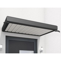 Gutta Pravokotni nadstrešek za vhod aluminij antracit 150 cm x 90 cm