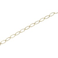 LUX-TOOLS Okrasna veriga Štiriroba Prevlečena z medenino 2,2 mm x 2,2 mm Metrsko