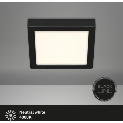 Briloner LED stropna svetilka Fire Black 16 W Črna