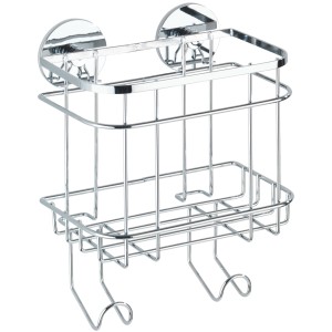 Wenko Turbo-Loc Stenska košara s kavljem Legirano jeklo sijajno