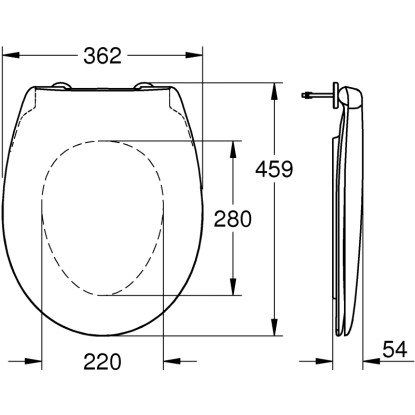Grohe Bau WC-deska alpska bela