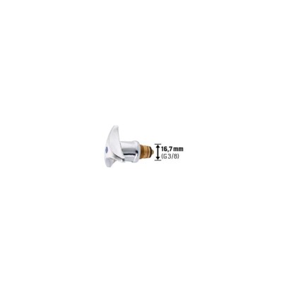 Trirogeljna ročica pipe z zgornjim delom 16,7 mm (G 3/8)