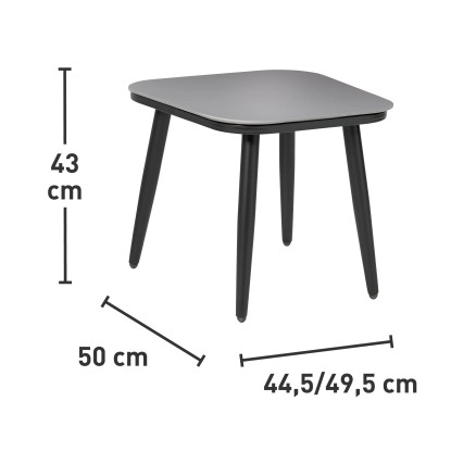 Komplet balkonskega pohištva Aliceville 3-delni poliratan zeleno-siva