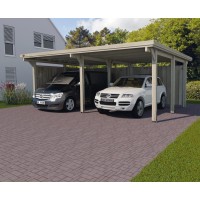 Weka Dvojni avtomobilski nadstrešek z ravno streho 618 vel. 1 603 cm x 512 cm
