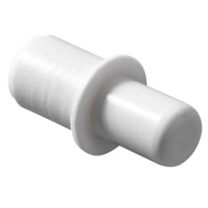 Hettich Vtični nosilec polic s prirobnico 5/6 mm Bela