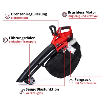 Einhell Power X-Change Bat. pihalnik-sesalnik listja GE-CL 36 Li E Solo 18 V