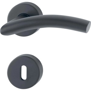 AnsaPro Garnitura vratnih kljuk z rozeto Ganges Nerjavno jeklo Mat črno