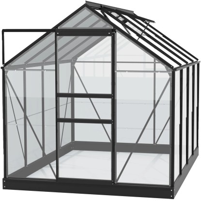 Vitavia rastlinjak Planet 5000 ESG Črn Š 195 cm x G 257 cm