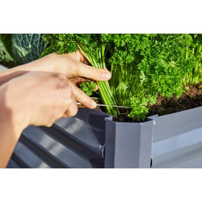 Kovinska visoka greda Anracit 150 cm x 70 cm x 70 cm