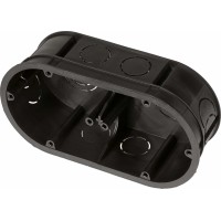 Kombinirana doza 2-delna 150 mm x 60 mm črna IP20