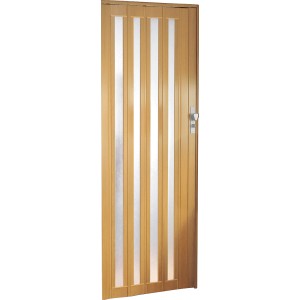 Zložljiva vrata Larya Steklo Hrast svetel imitacija 84 cm x 205 cm