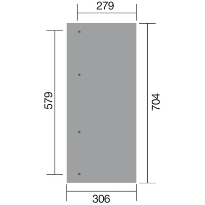 Weka Nadstrešek za teraso Velikost 5 z merami 704 cm x 306 cm