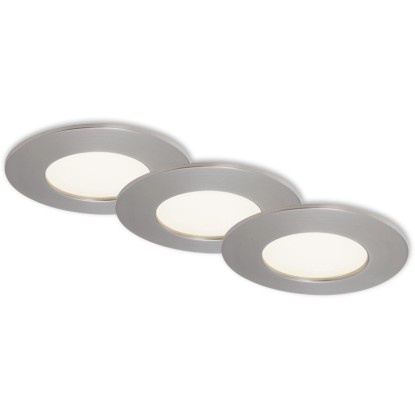 Briloner Vgradna LED-svetilka 3 kos umetna masa nikelj mat V: 3 cm Ø: 8,5 cm