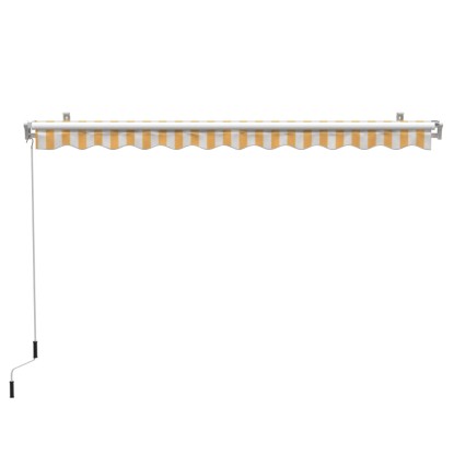 Markiza s pregibnimi rokami Aventura 300 cm x 200 cm rumeno-bela črtasta